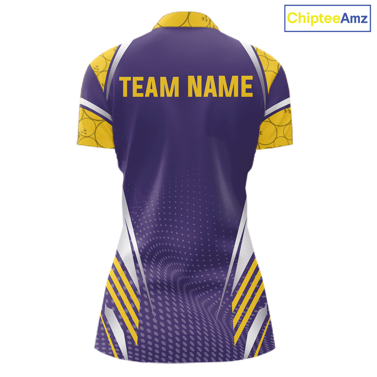 Purple And Yellow Custom bowling shirts for Women, Personalized bowling outfit team bowling jersey NQS11493