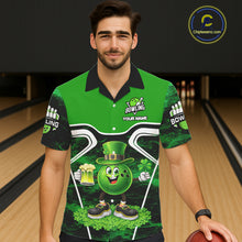 Load image into Gallery viewer, Funny Bowling and Beer Green Shamrock Bowling Hawaiian shirt Custom St Patrick Team bowling Jerseys NQS11672
