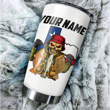 Load image into Gallery viewer, 1PC Texas Inshore Slam Fish Reaper Fishing Custom Name Redfish, Trout, Flounder Fishing Tumbler Cup NQS9897