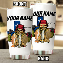 Load image into Gallery viewer, 1PC Texas Inshore Slam Fish Reaper Fishing Custom Name Redfish, Trout, Flounder Fishing Tumbler Cup NQS9897