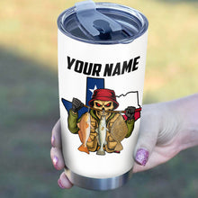 Load image into Gallery viewer, 1PC Texas Inshore Slam Fish Reaper Fishing Custom Name Redfish, Trout, Flounder Fishing Tumbler Cup NQS9897