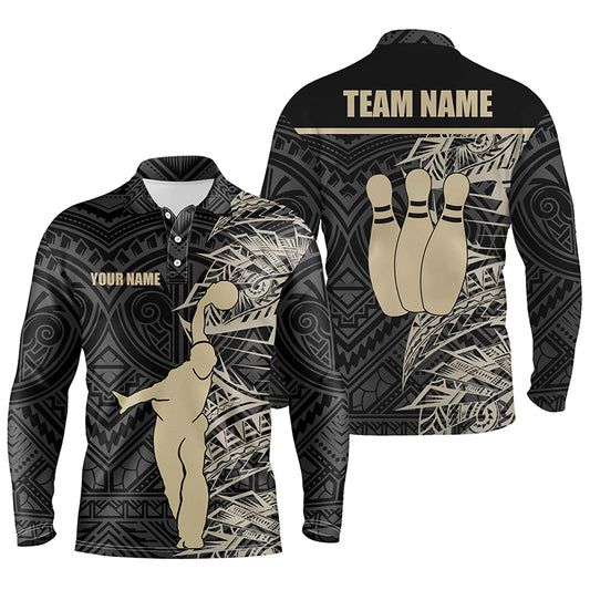 personalized bowling shirt for men – custom name design side view