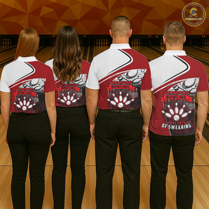 Funny Bowling Shirts For Men custom name There is no crying in bowling just lots of swearing NQS11349