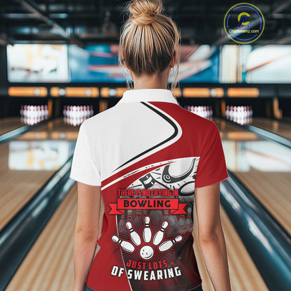 Funny Bowling Shirts For Women custom name There is no crying in bowling just lots of swearing NQS11349
