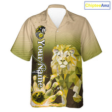 Load image into Gallery viewer, Yellow Lightning Lion Bowling Hawaiian Shirt Custom Lion Bowling Team jerseys NQS11569