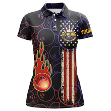 Load image into Gallery viewer, Custom black bowling shirt for women – personalized team jersey front view