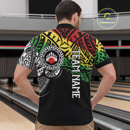 Personalized Tribal pattern Mens Bowling Shirts Custom Bowling outfit  for men Team bowling jersey NQS9813
