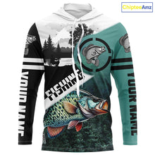 Load image into Gallery viewer, Crappie Fishing Customize Sun protection long sleeve fishing shirts, Personalized Fishing Gifts NQS420