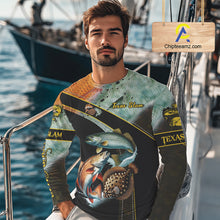 Load image into Gallery viewer, Redfish, Trout, Flounder fishing scales Custom long sleeve fishing shirts, TX Slam fishing jerseys NQS10217