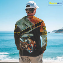 Load image into Gallery viewer, Redfish, Trout, Flounder fishing scales Custom long sleeve fishing shirts, TX Slam fishing jerseys NQS10217