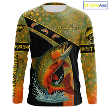 Load image into Gallery viewer, Brook Trout fishing scales UV protection Custom long sleeve fishing shirts, Trout fishing jerseys NQS10218