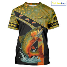 Load image into Gallery viewer, Brook Trout fishing scales UV protection Custom long sleeve fishing shirts, Trout fishing jerseys NQS10218