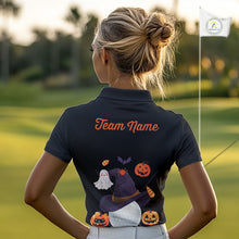 Load image into Gallery viewer, Funny pumpkin golf ball clubs Women's polo golf shirts Custom Halloween team golf jerseys NQS10807