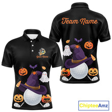 Load image into Gallery viewer, Funny pumpkin golf ball clubs Men's polo golf shirts Custom Halloween team golf jerseys NQS10807