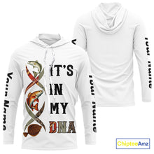 Load image into Gallery viewer, Redfish, Trout, Flounder fishing scales It&#39;s in my DNA Custom TX Slam UV Protection fishing shirts NQS10392