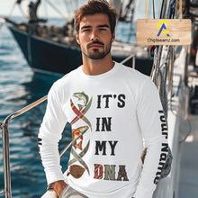 Load image into Gallery viewer, Redfish, Trout, Flounder fishing scales It&#39;s in my DNA Custom TX Slam UV Protection fishing shirts NQS10392