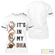 Load image into Gallery viewer, Redfish, Trout, Flounder fishing scales It&#39;s in my DNA Custom TX Slam UV Protection fishing shirts NQS10392