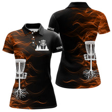 Load image into Gallery viewer, Orange smoke black Disc Golf Shirts custom team disc golf basket Unisex disc golf outfits NQS11200