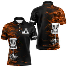 Load image into Gallery viewer, Orange smoke black Disc Golf Shirts custom team disc golf basket Unisex disc golf outfits NQS11200