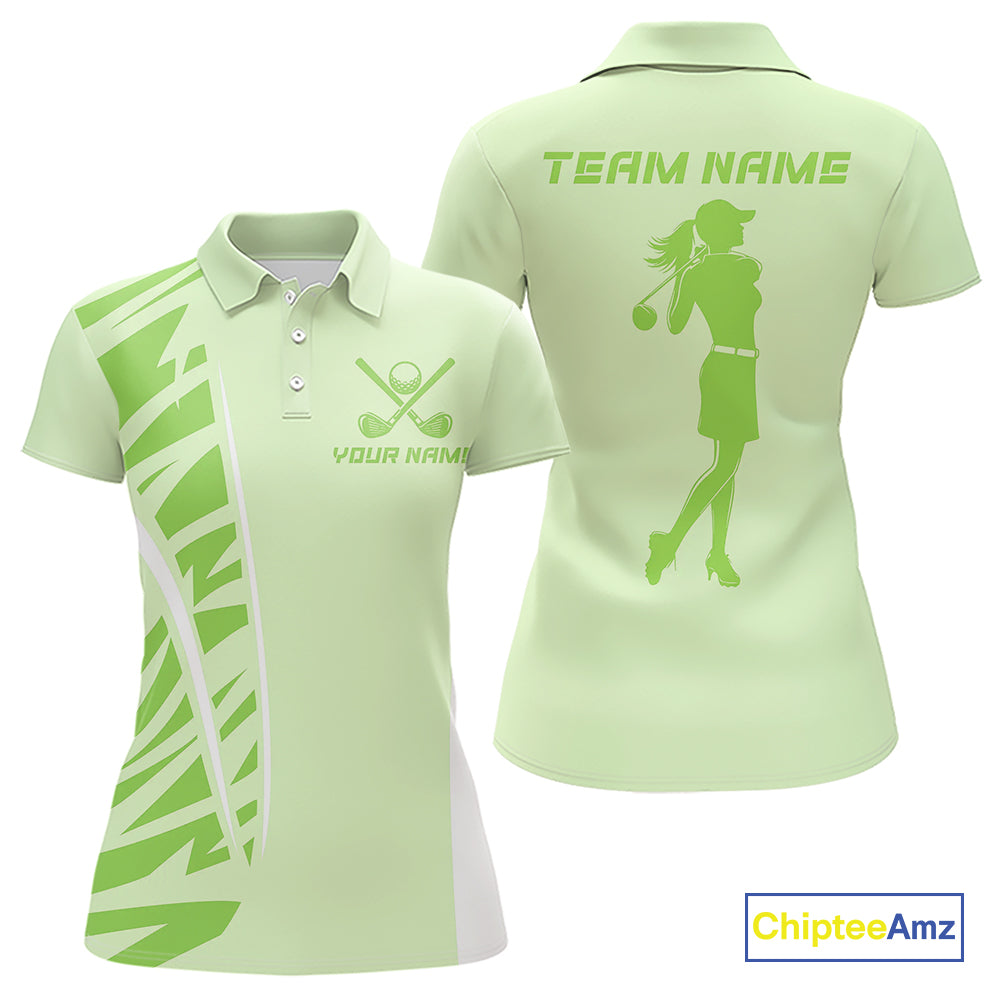 Green matching golf polo shirts for couples custom couples golf outfits, Gift for golf lovers NQS10849