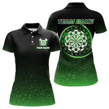 Load image into Gallery viewer, Black &amp; Green glitter Lucky Darts Shirt For Women Custom St Patrick Day Darts Jersey for Team NQS9363
