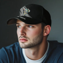 Load image into Gallery viewer, Personalized Black camo Crappie Fishing baseball cap, Crappie fishing hats for men, women NQS9953