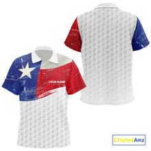 Load image into Gallery viewer, Kid golf polo shirts Texas flag patriotic custom Kid golf shirts, gift for the golfers NQS9968