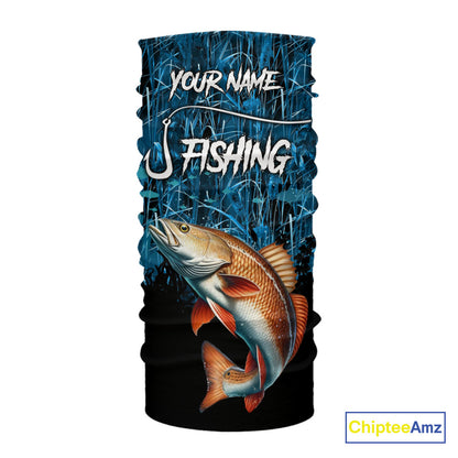 Redfish puppy drum Fishing blue camo Custom UV protection long sleeves fishing shirts NQS10121