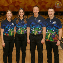 Load image into Gallery viewer, Colorful Funny Alligator Bowling Shirts for Women Custom Bowling Team Jersey, Gift For Bowlers NQS11755