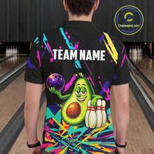 Load image into Gallery viewer, Colorful bowling jerseys funny avocado Bowling Shirts for Men Custom Bowling Team shirts for bowlers NQS11520