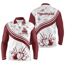 Load image into Gallery viewer, white personalized bowling shirt for men – custom name design side view