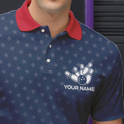 Men's bowling Polo, Quarter Zip shirts Custom name Texas flag vintage Bowling Team Bowlers Jerseys NQS9768
