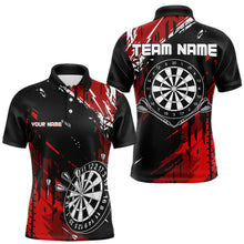 Load image into Gallery viewer, Retro Black Red Pattern Custom Darts Polo, Quarter-Zip Shirts For For Men Dart Team Jerseys NQS9456