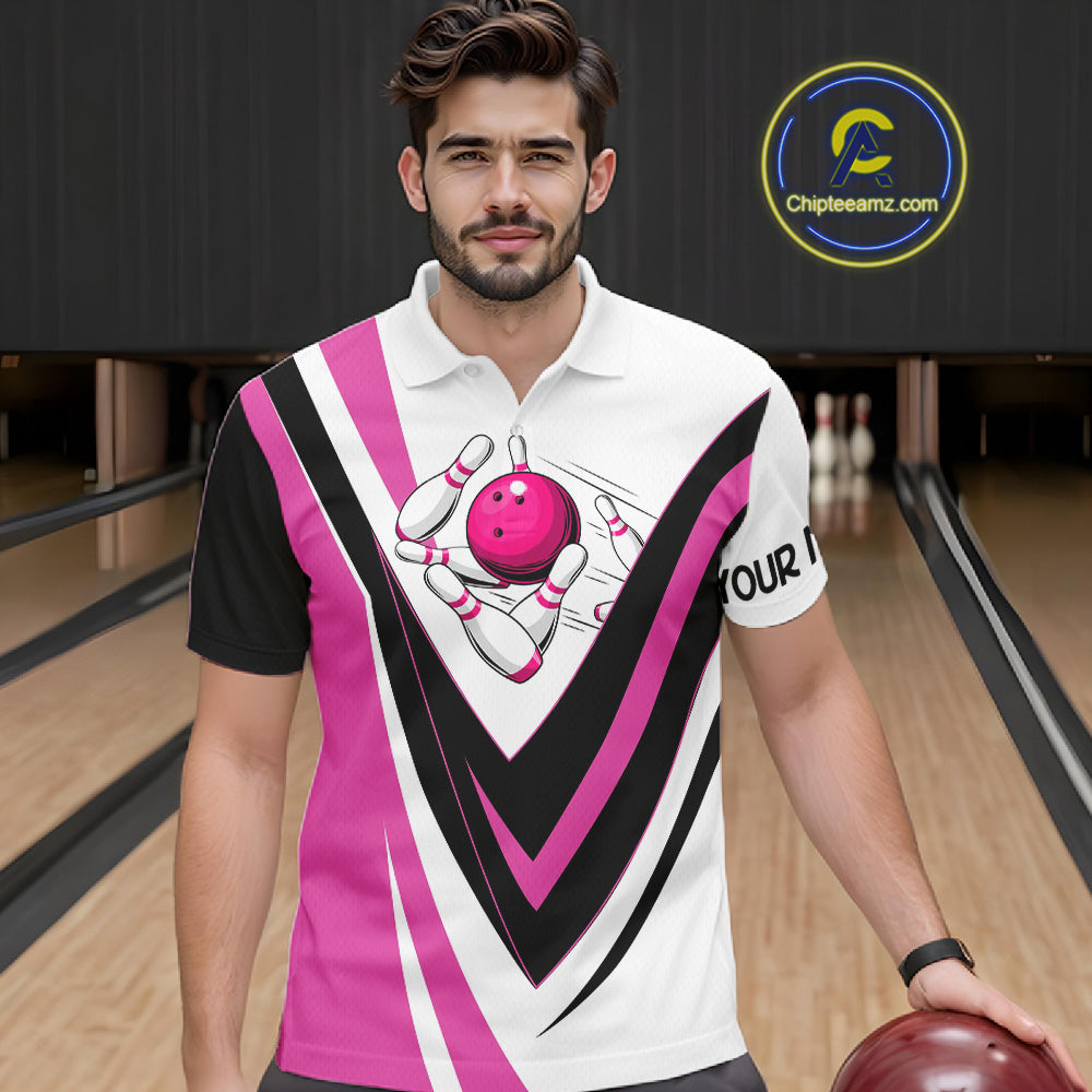 Custom Funny Bowling shirts for men I'm not swearing, I'm using my bowling words Pink bowl shirts NQS11547