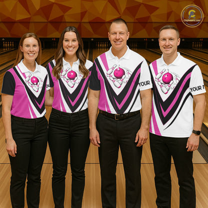 Custom Funny Bowling shirts for men I'm not swearing, I'm using my bowling words Pink bowl shirts NQS11547