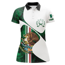Load image into Gallery viewer, Mexican Flag Womens golf polo shirts custom Mexico women golf tops, unique ladies golf apparel NQS7383