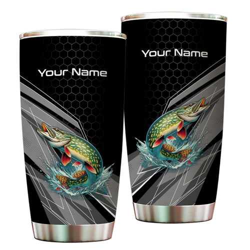 1PC Northern Pike fishing tumbler Custom Stainless Steel Tumbler Cup, Fishing gift for Fishing lovers NQS9924
