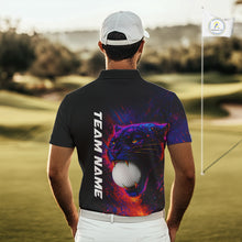 Load image into Gallery viewer, Colorful Panther Golf Polo Shirts For Men Custom Golf attire for men, Personalized team golf gifts NQS11187