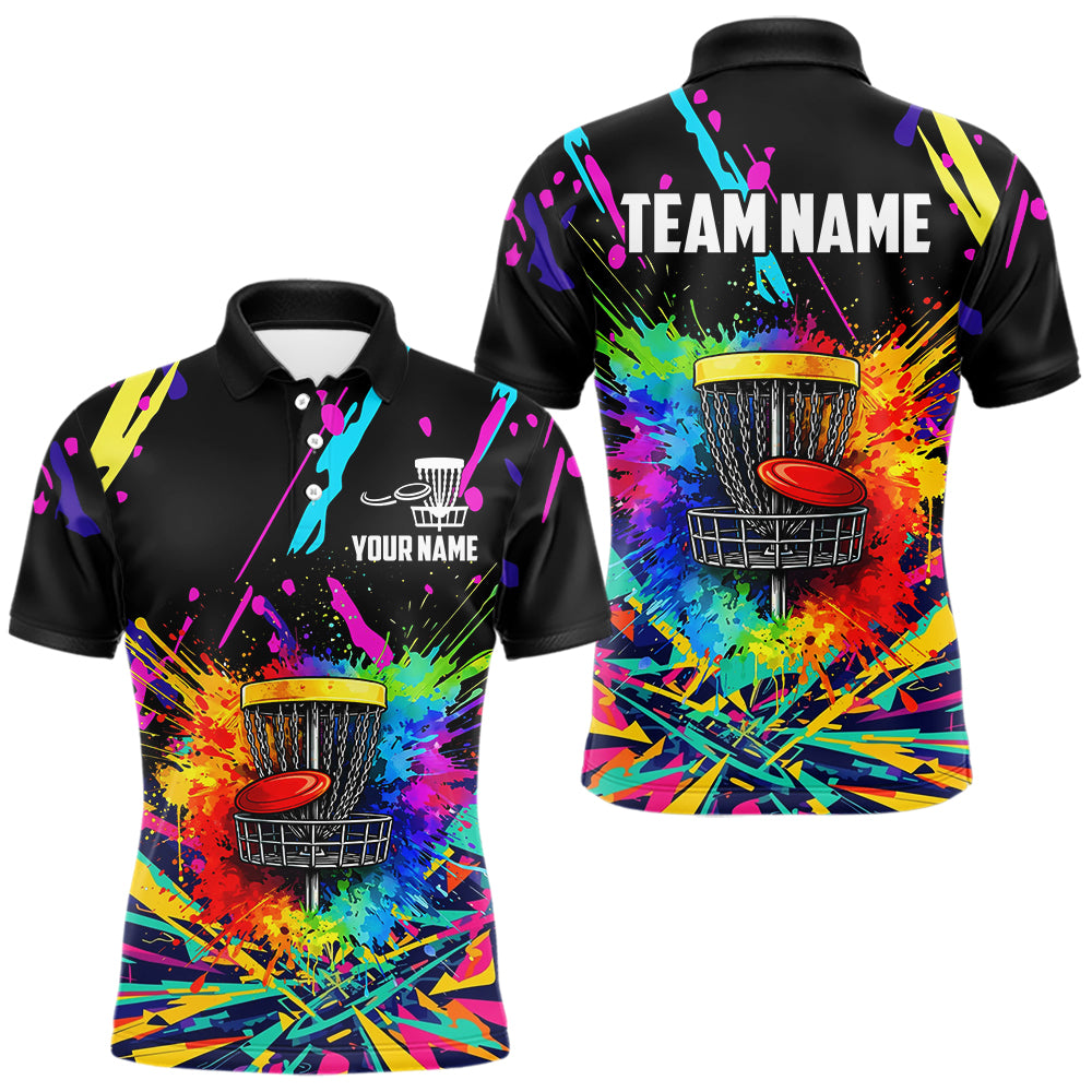 Personalized Colorful Disc Golf Polo, T-shirt, Hoodie Disc Golf Team Jerseys, Disc Golf Gifts NQS11375