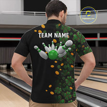 Load image into Gallery viewer, Personalized Green Clover St Patrick&#39;s Day pattern Bowling Shirts For Men, Team Bowling Jerseys NQS11206