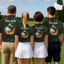 Load image into Gallery viewer, Personalized Green Clover St Patrick&#39;s Day pattern Golf Polo Shirts For Women, Best ladies golf wear NQS11207