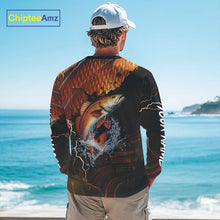 Load image into Gallery viewer, Personalized Redfish Fishing jerseys, Redfish scales lightning thunder tournament fishing shirts NQS11225