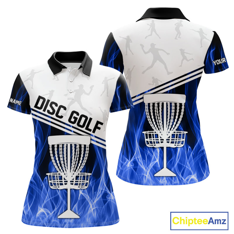 Blue Flame Disc Golf Hoodies, Polos, T-shirts custom disc golf jersey, personalized disc golf outfits NQS11230