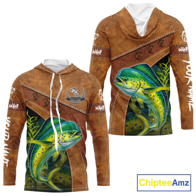 Mahi Mahi fishing UV protection custom name fishing shirts, performance shirts for men, women, kid NQS11459