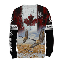 Load image into Gallery viewer, Canada flag Goose hunting Customize 3D All Over Printed Shirts Personalized Waterfowl Hunting gifts NQS851