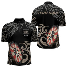 Load image into Gallery viewer, Personalized Black tribal pattern Darts Shirts For Men Custom Retro Team Darts Jerseys NQS9551