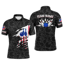 Load image into Gallery viewer, Custom bowling shirt for bowling – personalized team jersey front view