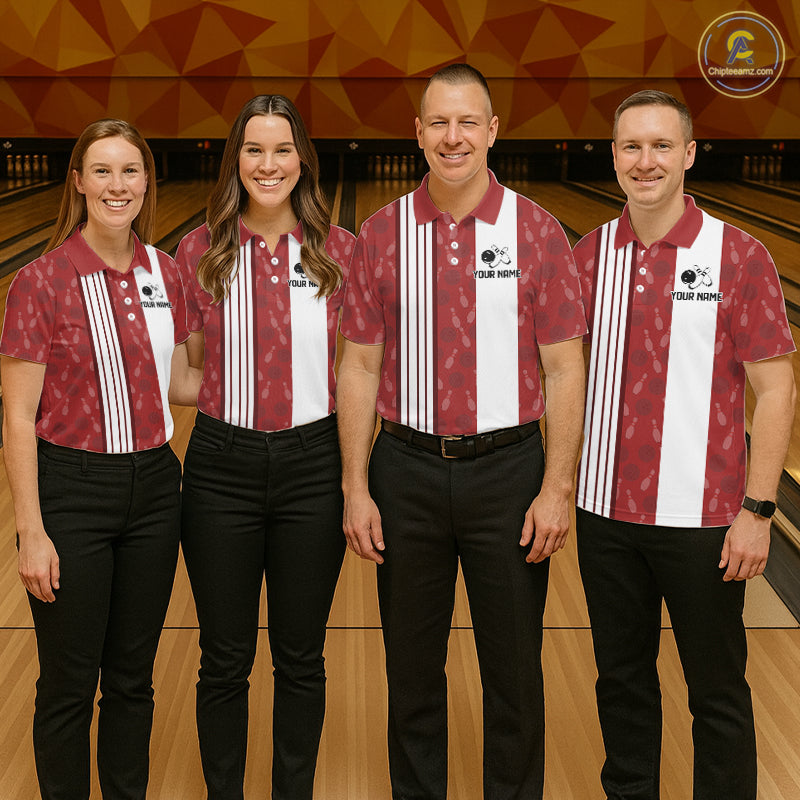 Customized Retro Bowling Team Shirts For Men That's some bowshit Funny Bowling Pattern Jerseys| Red NQS11509