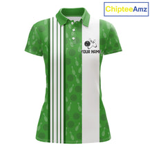 Load image into Gallery viewer, Custom Retro Bowling Team Shirts For Women That's some bowshit Funny Bowling Pattern Jerseys | Green NQS11511