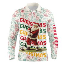 Load image into Gallery viewer, Funny Christmas Santa Mens golf polo shirts custom men's golf outfits, personalized golf gifts NQS8998